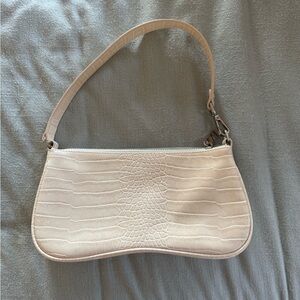 JW Pei white snakeskin purse